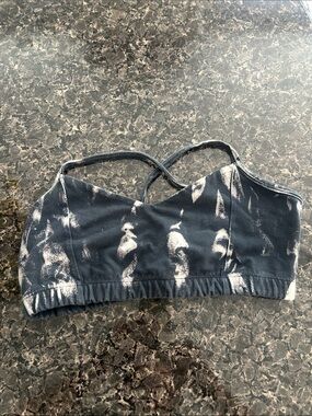 Women's Tie-Dye Navy Crop Bralette Top